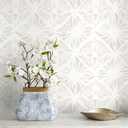 Boho Wallpaper Neutral Peel and Stick Wallpaper 393"x17.3" Geometric Wall Paper Beige and White Contact Paper Textured Removable Vinyl Waterproof for Bedroom Farmhouse Kitchen Bathroom