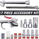 WYNNsky 3/8" X 25ft PVC Air Compressor Hose Kit With 17 Piece Air Tool and Air Compressor Accessories Kit