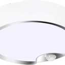 TOOWELL Motion Sensor Ceiling Light Battery Operated Indoor/Outdoor LED Ceiling Lights for Closet Hallway Pantry Laundry Stairs Garage Bathroom Shower Porch Shed Wall 400LM Motion Activated Light (White)