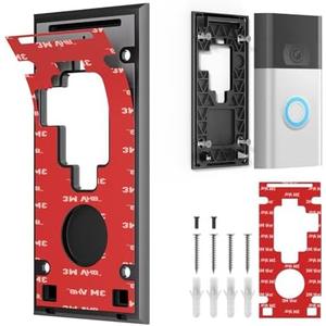 No-Drill Adhesive Doorbell Mount Compatible with Ring Video Doorbell (2nd Generation - 2020 Release), Door Mounting Holder Bracket Accessories for Apartments, Offices, Houses