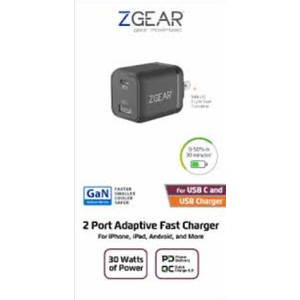 ZGear 2 Port Adaptive Fast Charger 30 W