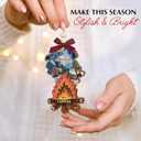 6 x Camping Christmas Ornament 2025 - Camping Gifts for Men, Women, Camper Ornaments for Christmas Tree, Camper Gifts for Family, Couples, Hikers, Activity Outdoor Gift Ideas, Wooden Hanging Decor