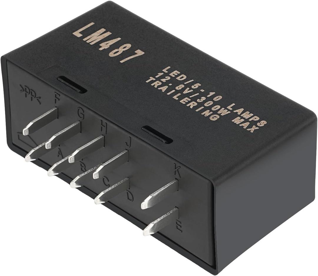 Flasher Relay for Led Warning and Turn Signal Fix Hyper Flash Module Blinker Relay for Chevy Silverado Avalanche GMC Sierra Yukon Trucks 2003-2006, LM487 10383321 15231201