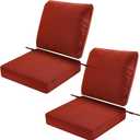 SUNROX 2 Pack Outdoor Chair Cushions Waterproof & FadeShield Patio Furniture Cushions, All-Weather Quick-Dry Deep Seat Cushions with DryMesh Drainage Replacement Cushions for Sofa Couch 23x25 Inch