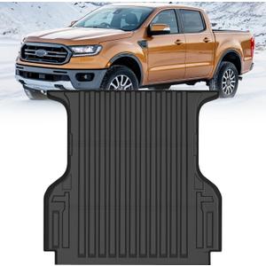 Nilight Truck Bed Mat Compatible with 2019-2023 Ford Ranger Short Bed 5 FT Accessories, Heavy-Duty TPE Thicken Edge, Non-Slip 4 x 4 Lariat 2.3L USA Version, All Weather Protection Pickup Liner, 1-Pack