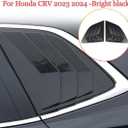 MUXEE 2Pcs Rear Side Window Louvers Air Vent Scoop Shades Cover Blinds Trim for Honda CRV CR-V 2023 2024 2025 2026 - ABS Carbon Fiber Sport Interior Accessories