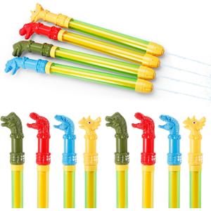 Water Guns for Kids Adults Summer Super Fighting Soaker Blaster Swimming Pool Noodle Beach Sand Outdoor Play Game Squirt Water Toys Party Favors (Pack of 4)