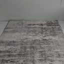 Cristgee Door Mat, Front Indoor Door Mat Faux Wool Non-Slip Entryway Rug Absorbent Abstract Throw Rug for Indoor Entrance Hallway Laundry Room, 6'X4', Gray Washable 
