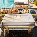 Sifer 11Qt Chafing Dishes for Buffet, Multi-Size Pans 4 Pack, Gold