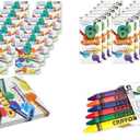 ArtCreativity Bulk Crayons Pack - Includes 24 sets of 8 Packs + 25 sets of 6 Packs