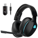 Gtheos 2.4GHz Wireless Gaming Headphones for PS5, PS4 Fortnite & Call of Duty/FPS Gamers, PC, Nintendo Switch, Bluetooth 5.3 Gaming Headset with Noise Canceling Mic, Stereo Sound, 40+Hr Battery - Black