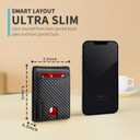 RUNBOX Wallet for Men Slim 11 Credit Card Holder Slots Leather RFID Blocking Small Thin Men's Wallet Bifold Minimalist Front Pocket Large Capacity Gift Box,  0 carbon black