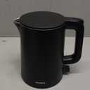 Electric Kettle Small for Tea & Coffee, 0.8L (27OZ) Double Wall Stainless Steel Hot Water Boiler, Fast Boiling Water Heater & Teapot with Auto Shut-Off, Boil-Dry Protection - Black