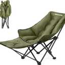 Naturehike Seastar Reclining Camping Chair, Padded Camp Chair with Detachable Footrest, Green, 22mm Square Tube Frame & 330lbs Weight Capacity] Upgraded from 16mm round tube to sturdy 22mm square alloy steel frame for stronger stability and pressure resistance. Premium 600D ripstop Oxford fabric supports up to 330lbs