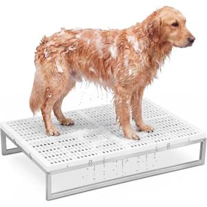 Zonon Elevated Dog Grooming Bath Tub Rack Non-Slip Stand for Small & Medium & Large Dogs 35.4"x23.6" Heavy Duty Wash Station Indoor & Outdoor Platform to Keep Pet Above Water During Bathing