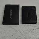 RUNBOX Wallet for Men Slim Rfid Leather 2 ID Window With Gift Box (Carbon Black-15 slots)