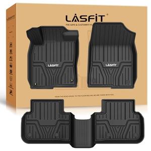 LASFIT Floor Mats for Honda Civic 2022-2025 2026 (Fits Rear Seats with or Without USB Ports) | for Acura Integra 2023-2025, All Weather Car Floor Liners, 1st & 2nd Row, Black