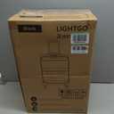 LIGHTGO 20" Carry On Softside Luggage, Ultra Light, TSA Lock Black, 20in