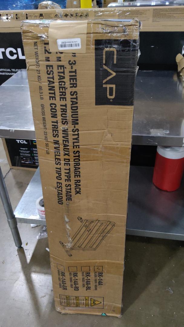 Cap 3-Tier Stadium-Style Storage Rack