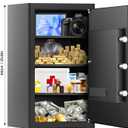 Large Home Safe, Digital Safe Box with Alarm System, Electronic Keypad and Emergency Keys, Security Cabinet Safes for Home Document Ammo Medicine, 25.6'' Tall