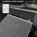 Cabin Air Filter w/Activated Carbon for Toyota Camry, Corolla, RAV4, Highlander, Lexus RX350, NX300, GX460, Subaru Legacy, Outback, Jaguar F-Pace, Land Rover Discovery, Range Rover and More