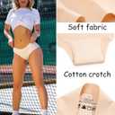 FINETOO 6 pack Seamless Underwear for Women Sexy Low Rise Hipster Wave Edge No Show Bikini Panties Womens Cheeky S,XL (XL)