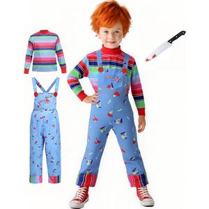 Halloween Chucky Costume for Kids Adult Good Guys Doll Child’s Play Cosplay Jumpsuit Includes Tattoo Scars and Prop Knife M Halloween Chucky Costume for Kids Adult Good Guys Doll Child’s Play Cosplay Jumpsuit Includes Tattoo Scars and Prop Knife M