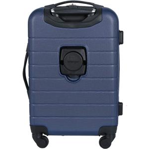 Wrangler Smart Spinner Hardside Luggage, 22-Inch Carry-On, Navy Blue
