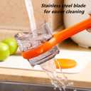 2 x 2-Piece Vegetable Peeler Set - Stainless Steel Potato Peeler and Fruit Peeler, Ideal for Kitchen Use, Apple Peeler, Carrot Peeler, Orange Peeler with Comfortable Grip (Gray)