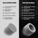 HOLLOW Alpaca Compression Socks for Women & Men 15-20 mmHg – Wide Calf, Circulation Support, Moisture Wicking, Breathable Knee High Socks, Large, Black