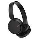 JVC Deep Bass Wireless Headphones, Bluetooth 5.2, Built-in EQ (Bass/Clear/Normal), Multi-Point Connection, Voice Assistant Compatible, 35 Hour Battery Life - HAS36WB (Black)