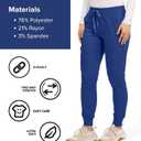 Med Couture Scrub Pants For Women Cargo Jogger Bottoms with 5 Pockets, Lightweight, Ultra Soft, 2-Way Stretch Fabric (Blue, S)