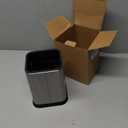 RedCall Stainless Steel Kitchen Utensil Holder for Countertop, Spoon Spatula Organizer, Modern Rectangular Large Cooking Utensil Caddy Counter, Utensil Crock Silver