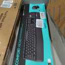 Logitech MK345 Wireless Keyboard and Mouse Combo with Palm Rest, 2.4 GHz USB Receiver, Compatible with PC, Laptop, Black