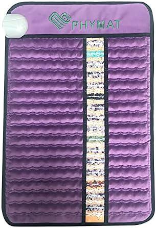 PHYMAT Far Infrared Amethyst Heating Pad - 5 Color Natural Crystal Heating Mat - Infrared Heating Pad with Auto Shut Off - Overheat Protection,Smart Control (23"x16") Cover not Included