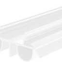 36" Kerf Slide-in Double Bulb Seal Weatherstrip Door Bottom Durable Seal for Energy Efficiency & Draft Protection (White)