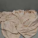 Royale Linens 100% Organic Cotton Fitted Sheet - Percale Weave - Super Soft Deep Pocket Bottom Sheets - Elastic Sheet Twin XL Size - Twin XL Fitted Sheets Only - (39"x80"+15", Sand)