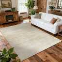 5x7 Area Rugs for Living Room Washable Abstract Light Brown Rug
Tan Beige Carpet, Neutral Minimalist Modern Farmhouse, for Dining Room Bedroom Dorm, with Low Pile Soft, Non Slip Foldable