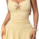 Yellow Mini Beach Dress, Size Large