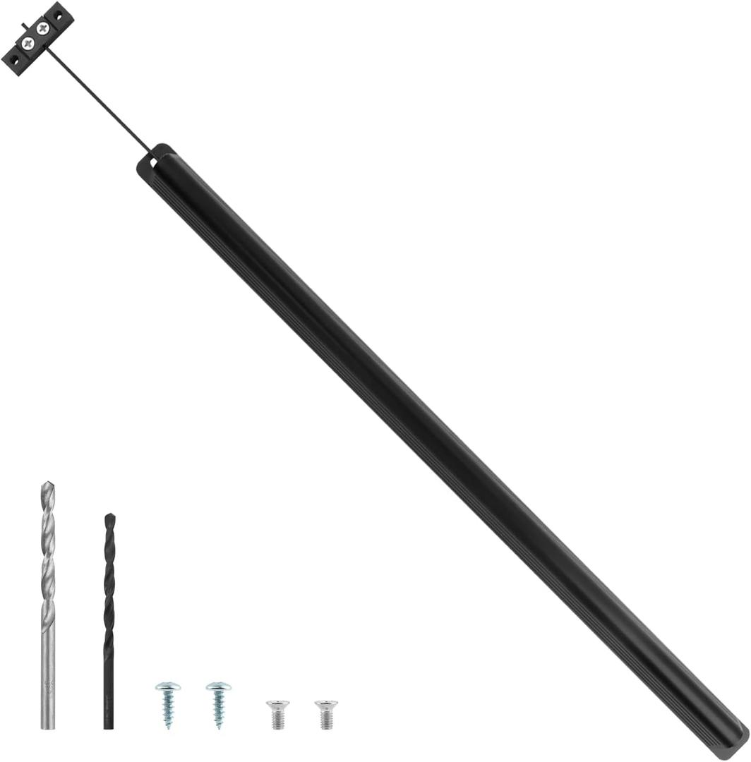 RV Screen Door Closer,Aluminum Automatic RV Screen Door Latch Handle Replacement Kit,Adjustable Camper Screen-Door Crossbar Accessories for Trailer Entry Support,Easy to Install