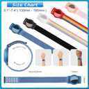 Waterproof Bracelet for Airtag (Gen 1 & 2) Kids 2 Pack, Soft Nylon Hidden Air Tag Wristband Full Cover Lightweight GPS Holder Compatible with Apple AirTag Band for Toddler Child (Black & Blue)