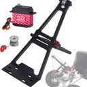 AMK 1/10 Scale RC Truck and Tow Build Kit Updates, Winch Double Stent Rescue Truck Tow Crane Arm Wrecker Kit for 1/10 RC Crawler and Trailer SCX10 TRX4 Capra LCG Chassis DIY Build Updates (Black)
