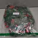 72inch Christams Garland for Front Door,Artificial Green Leaves Paired with Berries for Door Wall Window Fireplace Party Decor