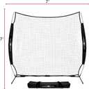 Web Flex 7x7 ft Portable Baseball & Softball Batting Practice Screen Net, Durable Nylon & Metal Frame, Protective Batting Net for Pitching & Hitting, Easy Setup, Full Coverage with Carry Bag | Black, Standard