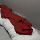 WhatsBedding Memory Foam Body Pillow with Breathable Zippered Cotton Cover, Full Body Pillow for Adults, Long Pillow for Sleeping, Firm Pillow Fluffy Supportive, Burgundy Red