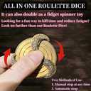 D&D Themed Fidget Spinner, dice spinner, D4,D6, D8, D10, D12,D20,D% 7-in-1 metal dice, Perfect for D&D Dungeons and Dragons, RPG and Pathfinder Role Playing Games (Black Blue)