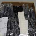 Ravinte 60 Packs (30 Pairs) 3/8" Inset Matte Black Cabinet Hinge, Self Closing Hinges for Kitchen/Bathroom/Furniture Cabinets & Doors. Decorative Hardware with Door Bumper.