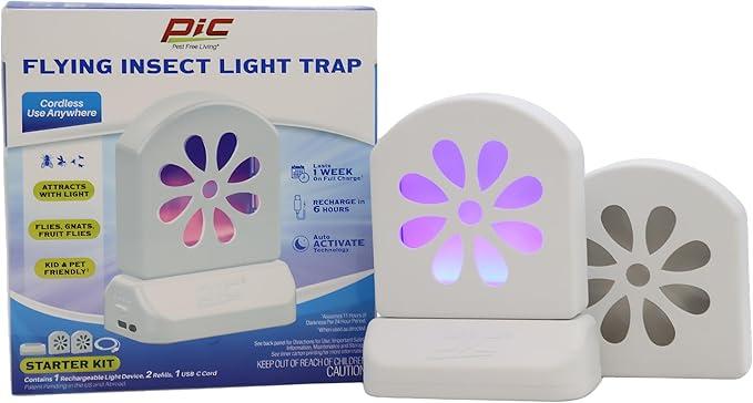 PIC Portable Flying Insect Trap (1 Base + 2 Replacement Cartridges)