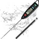 BOMATA Food Thermometer for Cooking, Water, Waterproof IPX7 Digital Thermometer with Long Probe for Bread Baking, Meat, Liquid, Candy.. T101 (Black Color)