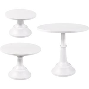 3 Pack White Cake Stand, Dessert Table Display Set, 8'' 10'' 12'' Display Table with Base, Multi-Function Cake Stand for Birthday, Wedding, and Party Decorations, Celebratio, Anniversary